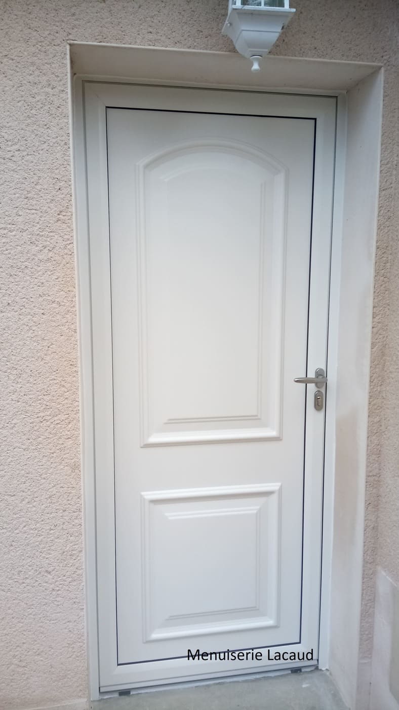 Porte alu laquee Blanc